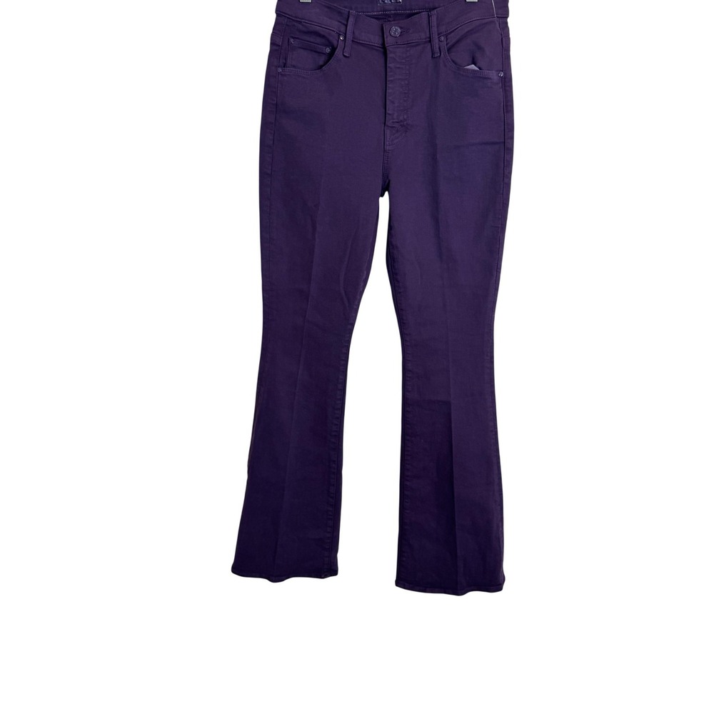 Mother The Weekender Jeans Womens 29 Purple High Rise Flare Play Date Denim USA